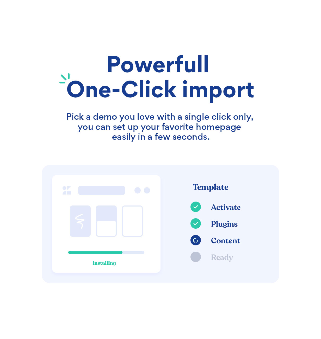 Motta WooCommerce theme - Powerful and easy One-Click demo importer
